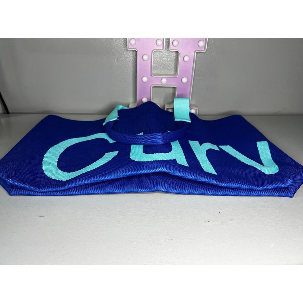 Curves Knit Tote - Azure - Picture 3 of 6